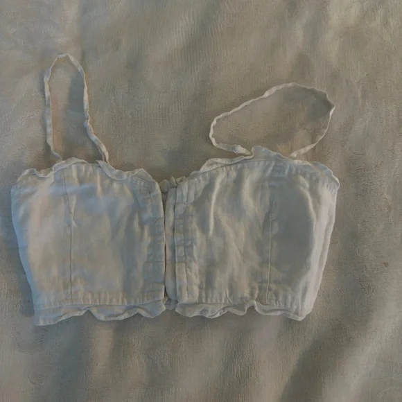 White Ruffled Wilfred Top - Picture 1 of 3